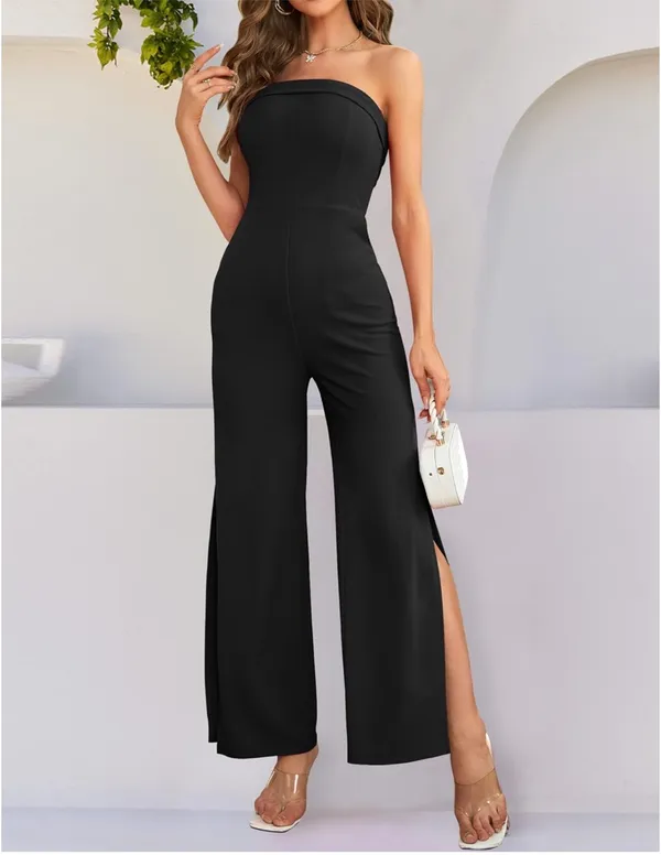 Amazon Black Strapless Jumpsuit - Image 2