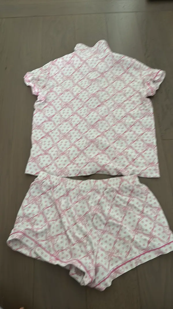 Roller Rabbit Love Shack Fancy Pajamas Pink Bow - Image 3