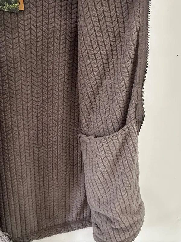 Avalanche Hawthorn Cabled Fleece Jacket NEW Gray Small - Image 7