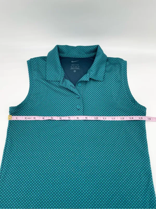 Nike Women's Dri-Fit Victory Sleeveless Golf Polo Tank Size XS Bright Spruce - Image 9