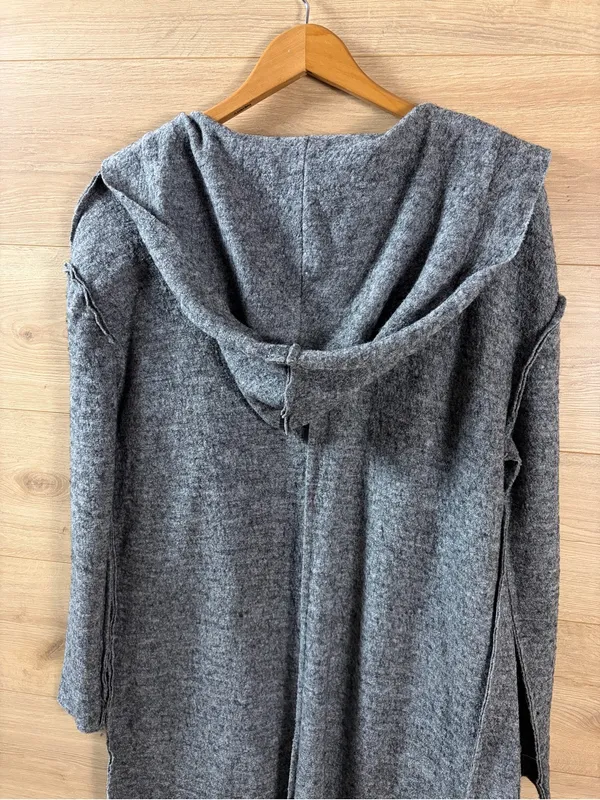 LuLu Women's Hooded Felted Wool Cardigan Small - Image 10