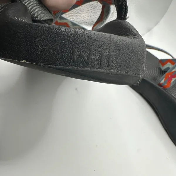 Chacos Z1 Classic Sandals Womens 11 Black Orange Grey Zigzag Straps J105414 - Image 3
