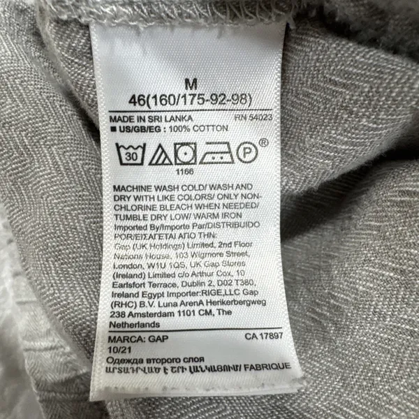 Gap Gray Chambray Utility Joggers Womens Size M Textured Casual Pants 24" Inseam - Image 4