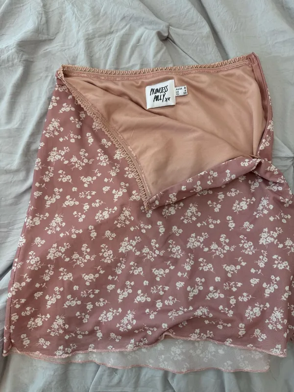 Princess Polly Mini Skirt Pink Floral - Image 3