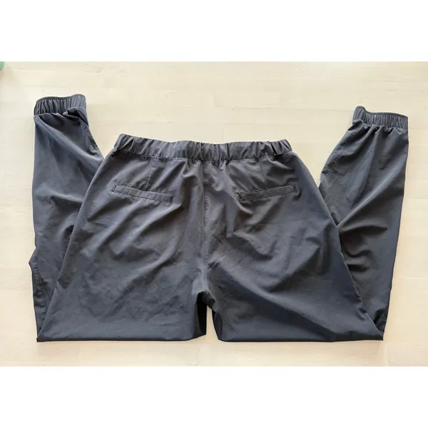 Albion Fit Jetsetters Black Joggers Gold Ankle Zip Pants‎ Womens Medium - Image 2