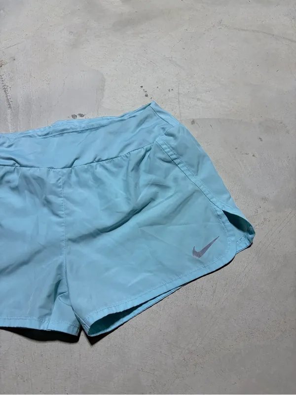 Nike Women's Light Blue Athletic Running Shorts medium - Image 2