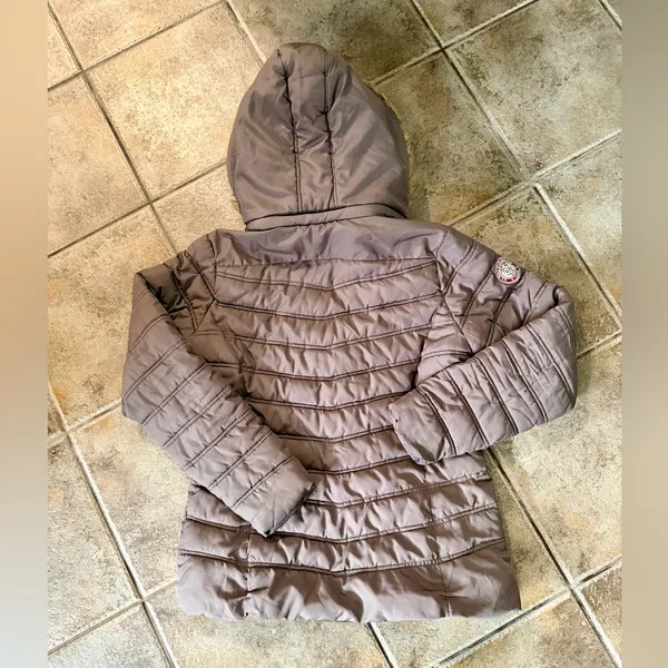 U.S. Polo & ASSN. Gray Hooded Puffer Sz M - Image 2