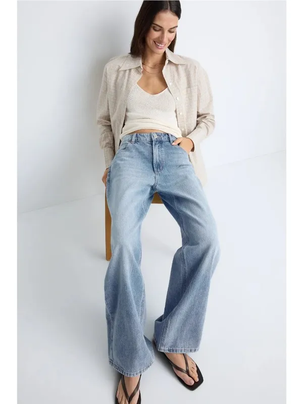 Kate Baggy Bowery Vintage Jeans Blue Womens Size 31 - Image 2