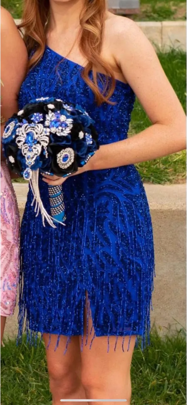 Sherri Hill Homecoming Dress Blue - Image 2