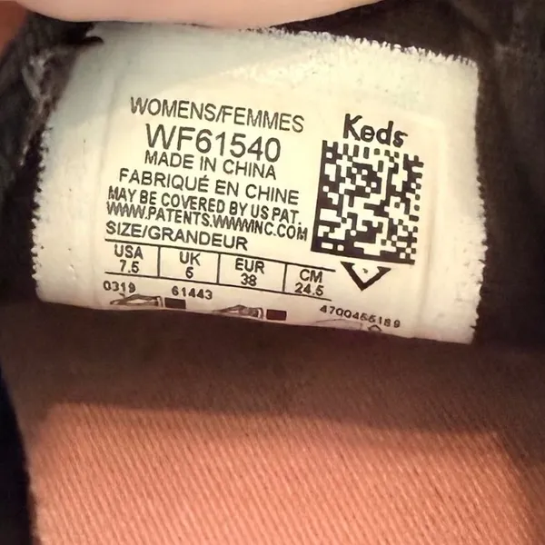 Keds Women Empower Slip On Sneakers Black Rainbow Text‎ Print Size 7.5 statement - Image 6