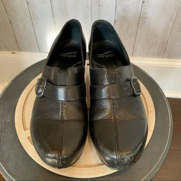 Dansko Leather Buckle Strap Clogs - Image 3
