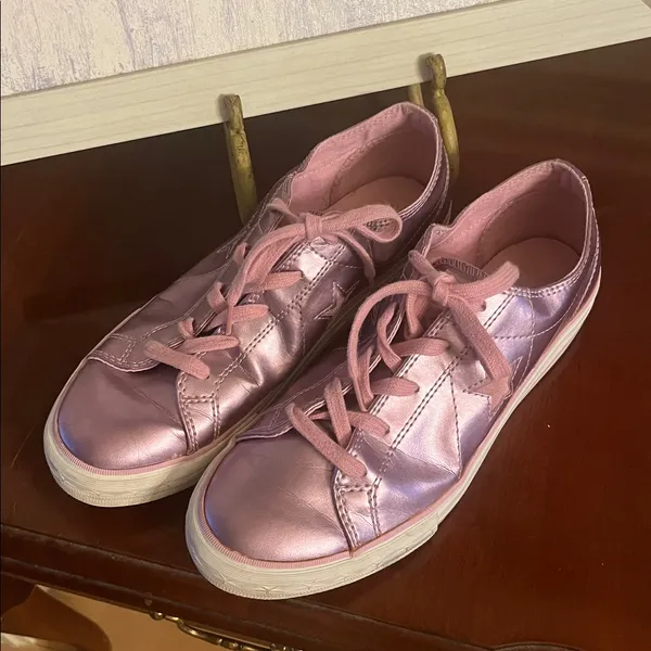 Converse One Star Metallic Pink Low Top Sneakers Women’s 6 - Image 9