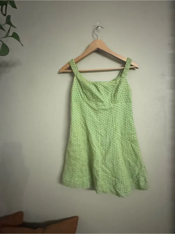 FREE PEOPLE Eyelet Fit & Flare Mini Dress - Image 2