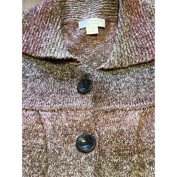 Christopher Banks‎ Sweater Women Size Medium Big Button Cardigan - Image 3