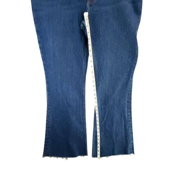 Abercrombie & Fitch The Vintage Flare Jeans Womens 31‎ Blue High Rise Raw Hem - Image 8