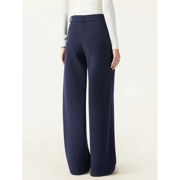OGL Pants FuzzLuxe Mid Rise Straight Leg Elastic Waist Navy Blue Size XS NEW - Image 2