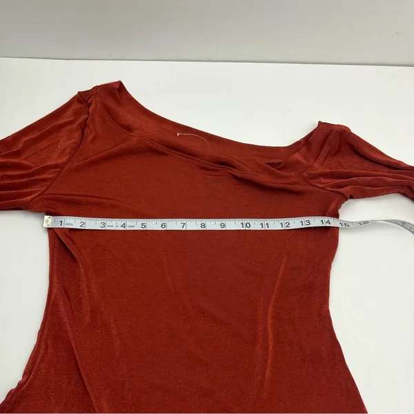 Intimately Free People That’s Hot Bodysuit Womens SZ Large Burnt Red Long Sleeve - Image 8
