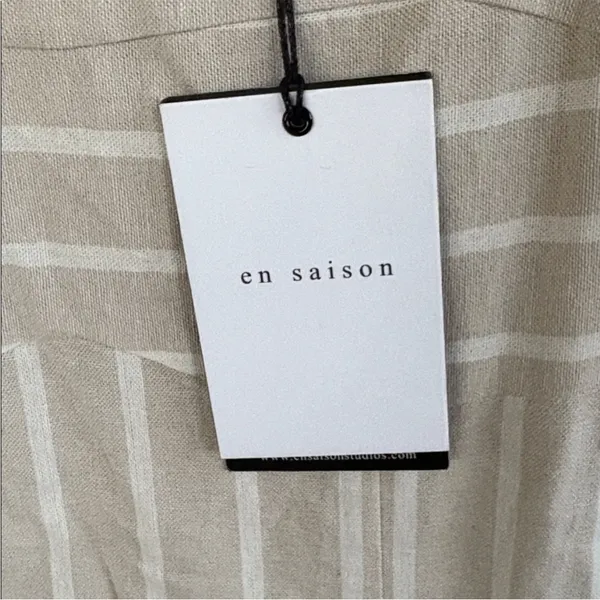 NWT Anthropologie En Saison Cecilia Puff Sleeve Linen Blend Mido Dress Size XS - Image 4