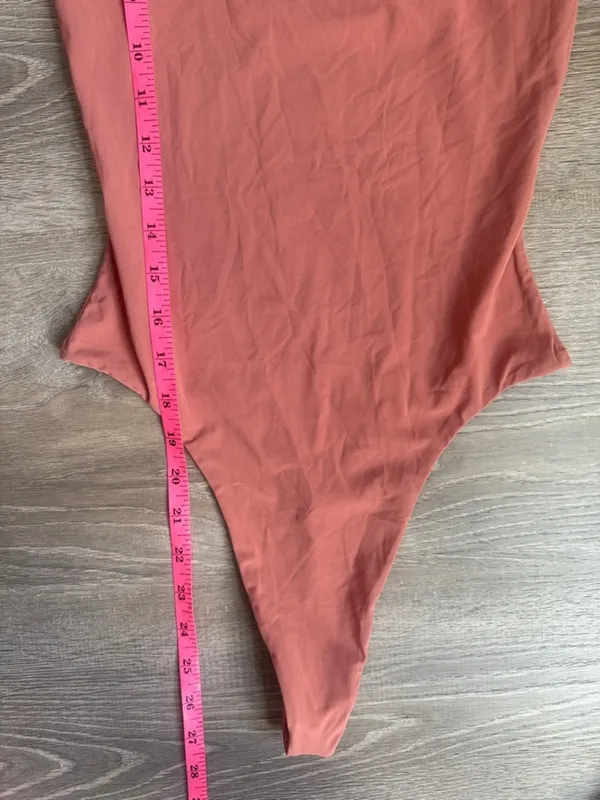 Alo Mesh Sheer Illusion Bodysuit - Soft Terracotta - Image 7