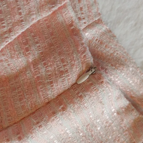 The Clothing Exchange Light Pink White Shorts Pastel Tweed Size Small S Kawaii Chic Trendy Cute - Image 11