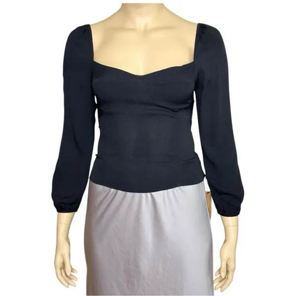 REFORMATION Reign Top, Black,12 (US) - Image 5