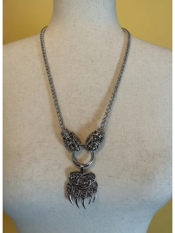 Viking Bear Claw Pendant Necklace Retro 24 inches - Image 5