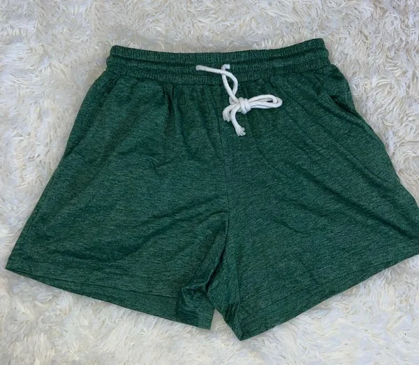 T-Shirt & Short Set Jersey Feel (Unbranded) Size M Color Heathered Green NWOT - Image 4