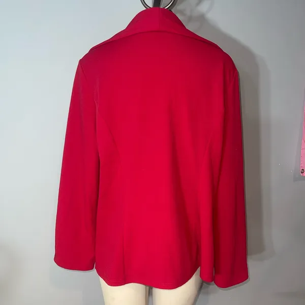 MOA USA red stretchy suit jacket blazer woman’s size L/XL - Image 2