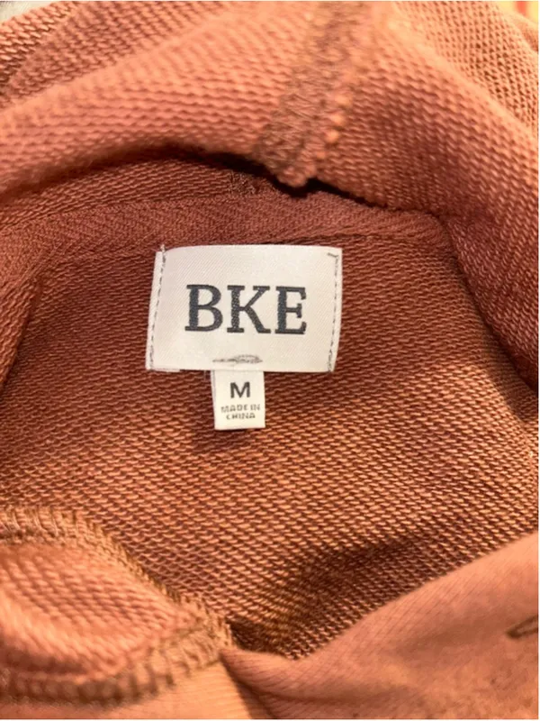 BKE Hoodie Womens M Brown Tan Cotton Pullover - Image 8