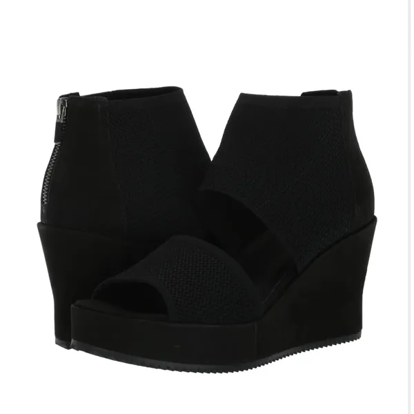 *New* Eileen Fisher Women'S Leto Wedge Sandal,‎ Black, 5.5 B101 - Image 2
