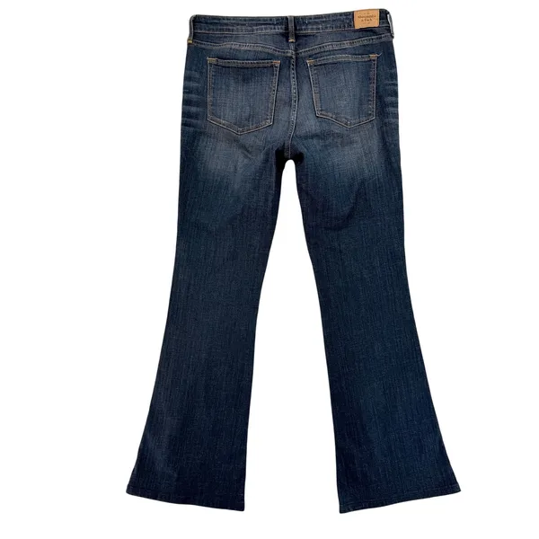 Abercrombie & Fitch Skinny Flare Jeans Mid Rise Dark Wash Stretch Denim Size 10R - Image 11