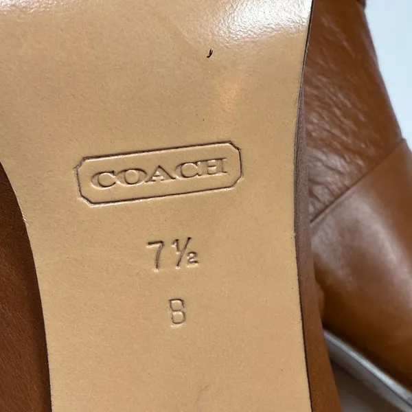 Coach Jae Soft Calf Slouch Leather Boots in Camel S-526 Sz 7.5 - Image 6