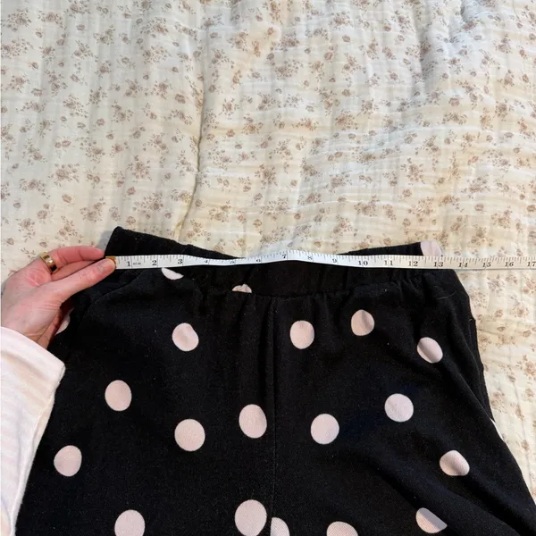 kate spade Black Pajama Set with Pink Polka Dots - Image 8