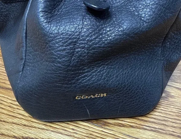 Madison Phoebe Shoulder Bag Black Grained Leather 3 Compartments 26224 - Image 5