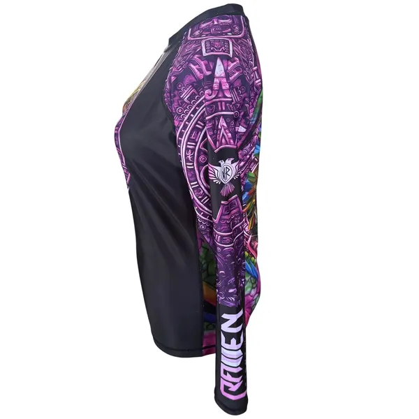 Raven Fightwear Quetzalcoatl Aztec Rashguard Size M BJJ MMA Grappling - Image 5