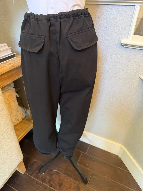 Free People Black Parachute Pants Ruched Leg Drawstring Cargo Joggers Size Small - Image 7