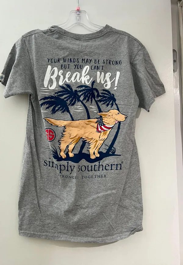 Simply Southern Light Grey T-Shirt Small - Image 2