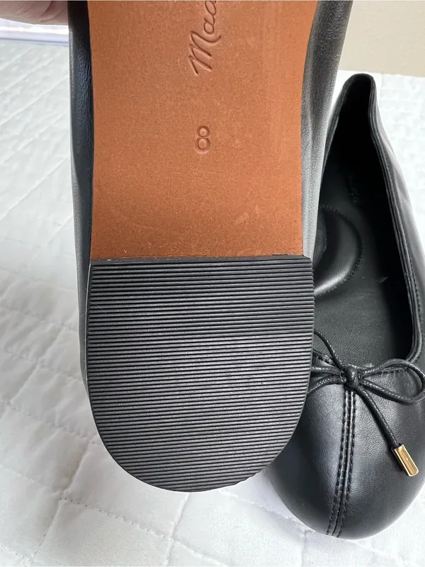 Madewell The Hester Flat in True Black Size 8 - Image 11
