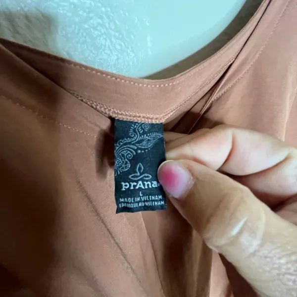 prAna‎ Railay Jumpsuit Womens L Clay Orange Sleeveless Zip Neck UPF 50 Stretch - Image 4
