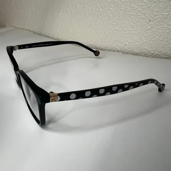 Carolina Herrera 995K COL. 0700 135 black cateye polka dot FRAMES PRESCRIPTION - Image 2