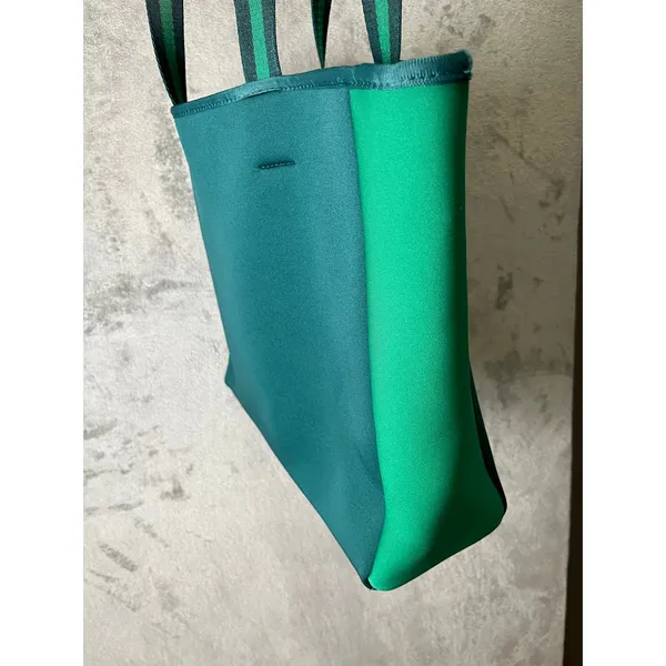 SUMMERSALT Seaglass Seaweed Green Neoprene Waterproof Beach Tote Bag - Image 2