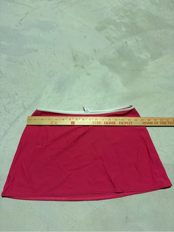 Victoria’s Secret Women’s Pink swim Skirt with White Waistband medium y2k - Image 2