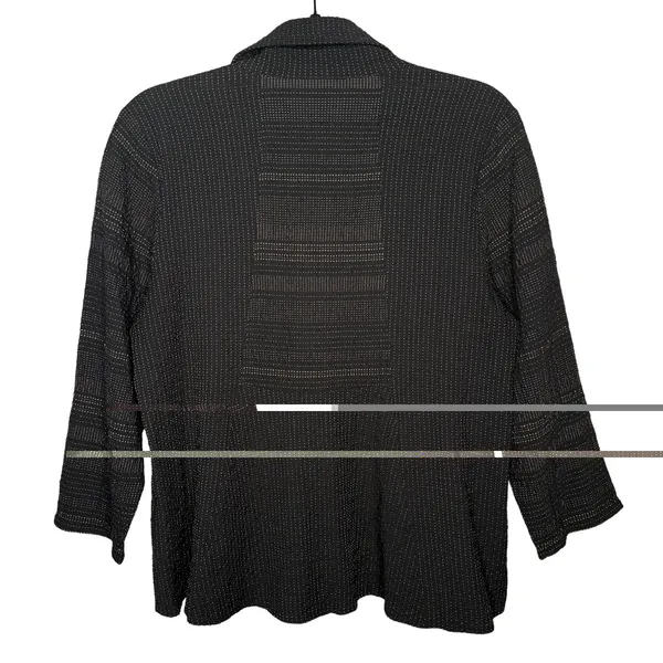 Habitat Clothes to Live In XS Crinkle Knit Button Blouse Top Minimalist - Image 4