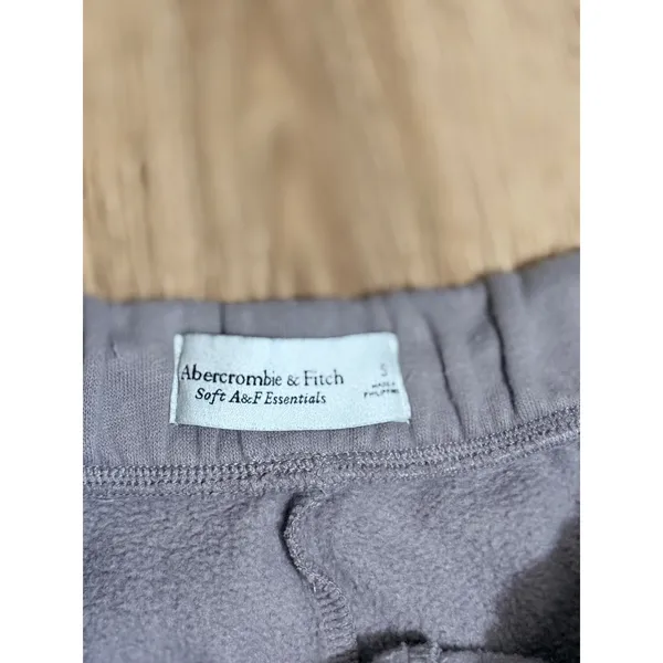 Abercrombie & Fitch Soft A&F Essentials Cargo Sweatpants‎ Joggers gray Small - Image 3