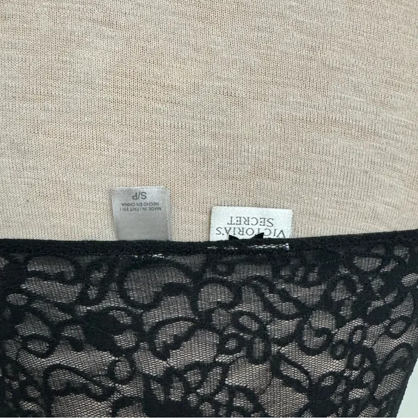 Victoria's Secret Mesh Lace Semi-Sheer Babydoll Lingerie Black bodycon Size S - Image 4