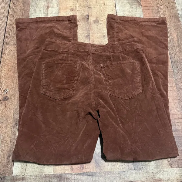 Lucky Brand Wmns Brown Corduroy Stevie High-Rise Flare Pants Sz 14 Boho Festival - Image 9