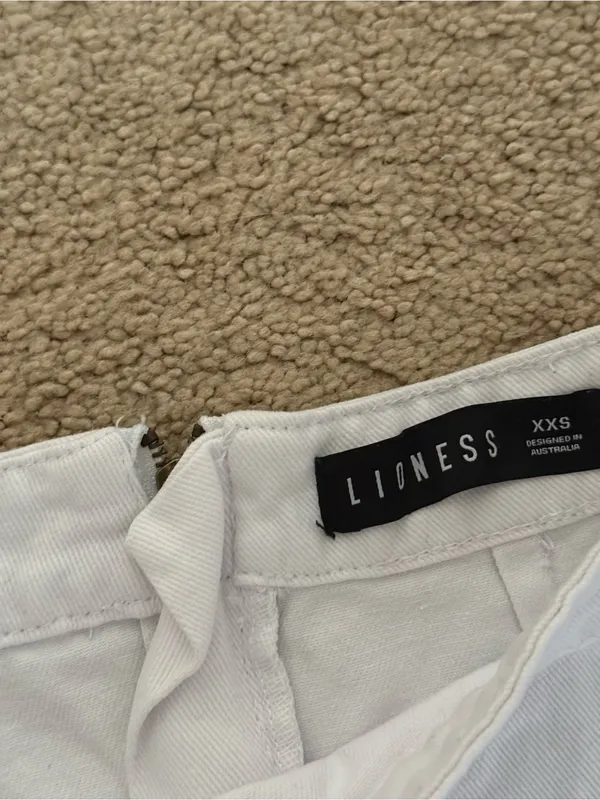 Lioness White Mini Skirt with Front Slit from Princess Polly - Image 2