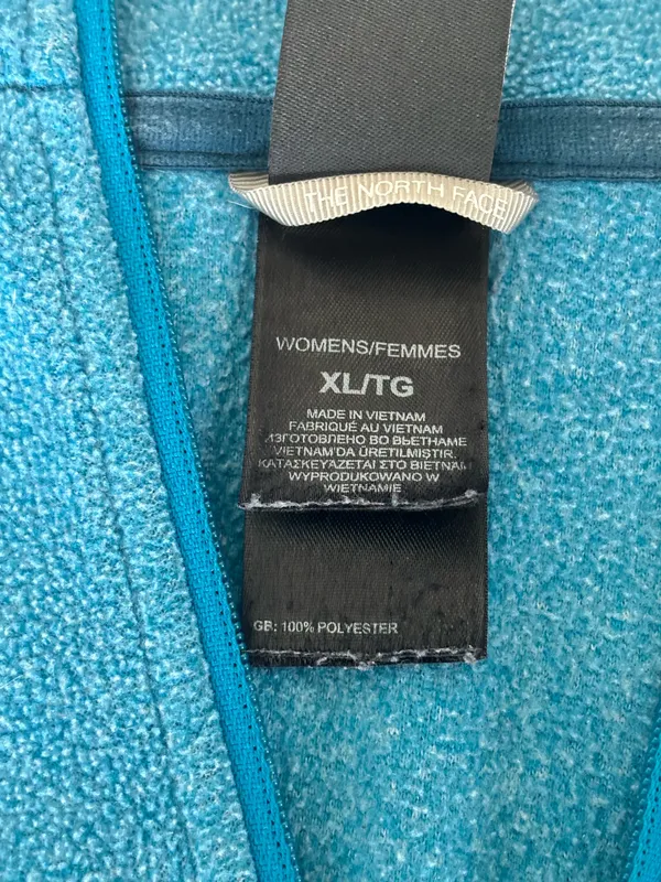 The North Face Teal Quarter Zip Fleece Pullover Women’s XL Cozy Outdoor Jacket - Image 8