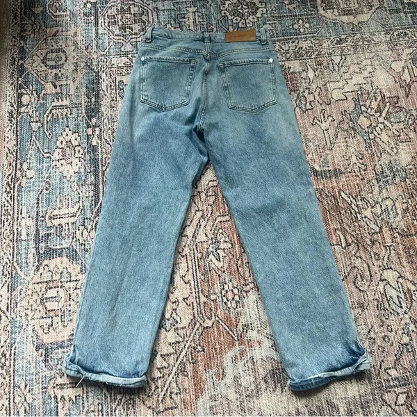 7 For All Mankind Logan Frost Stovepipe Jean with Fold Up Hem Size 26 - Image 10