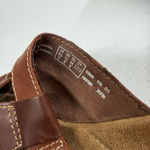 Clarks Collection Brown Leather Strappy Slide Sandals hook and loop summer 9.5 - Image 6